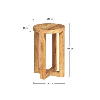 Support D'affichage En Bois Rond - Diamètre 15 Cm, Base 16 Cm, Pour Vase, Lampe, Théière, Déco Maison
