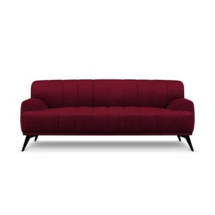 Divano posti in velluto bordeaux Rita Maisons du Monde