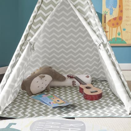 Tente tipi avec tapis et oreillers, Teepee Sage - Cozy & Dozy