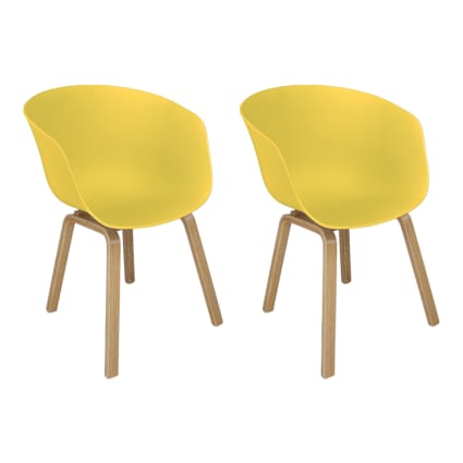 Da Pranzo Poltrona Gialla Maison Du Monde Sedia Da Pranzo Gialla - Main Image