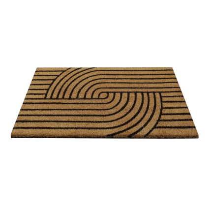 Nicoman Zerbino a forma di zampa in rilievo, per interni ed esterni, lavabile, resistente (retro in gomma impermeabile, piccolo, beige, 60 x 40 cm