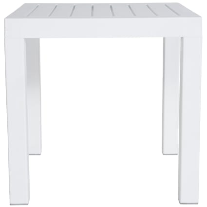 Tavolino Da Giardino Relaxdays Quadrato - 78x78x74 Cm, In Plastica Effetto Legno E Gambe In Acciaio, Nero, Per Balcone E Terrazzo