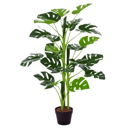 Plante artificielle Monstera H.1 m feuilles de tortue grand réalisme Outsunny | Maisons du Monde
