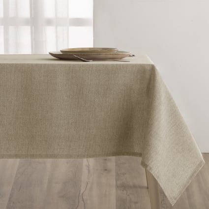 Nappe antitache en résine couleur Beige 140x140 cm