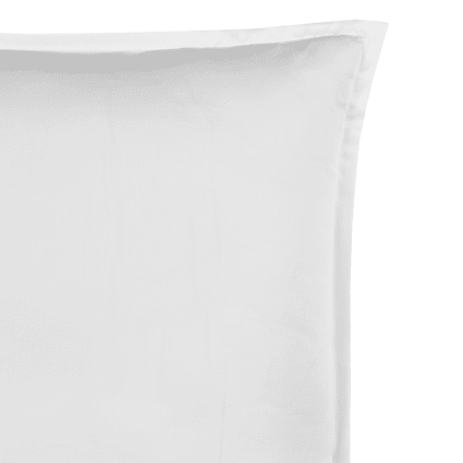 Giovanni Dolcinotti Set De 2 Taies D'Oreiller Satin Coton 50x70cm - Blanc - Fabriqué En Italie