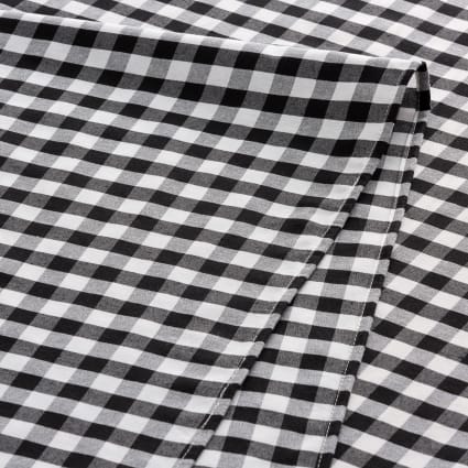 BELUM Nappe En Résine Anti-Taches 550-10 - Nappe à Carreaux Vichy Taille 200 X 155 Cm - Nappe Anti-Taches Non Toile Cirée - Nappe Vichy Grise - Nappe 100% Coton Biologique