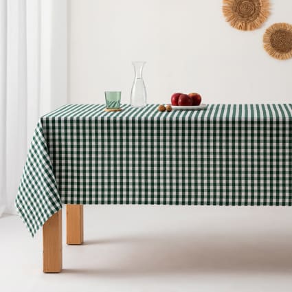 LivinEase Tovaglia Rettangolare 140 x 240 cm - Tovaglie Verde in Misto Cotone da 250 g/m²