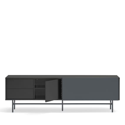 Terminali Per Tendina Splash_Metal Tantrin - 2 Punte In Metallo Laccato Nero, Diametro 16 Mm, Per Aste Design Ateliers 28