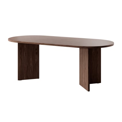 Table à manger effet noyer marron 204x90 cm Ovo | Maisons du Monde