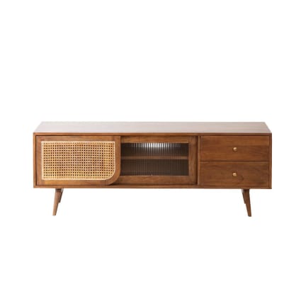 Meuble TV en bois marron 140x40 cm