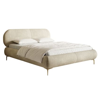 Polsterbett in Beige, 160 cm Ovalle