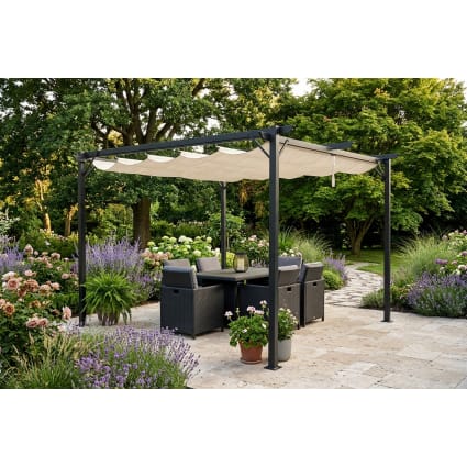 Pergola a parete 3 × 2,5 m NICE taupe Pergola a parete 3 × 2,5 m NICE taupe