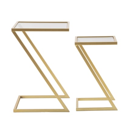 Lot De 2 Tables Basses En Métal Issam - 70 Cm - Doré - Paris Prix