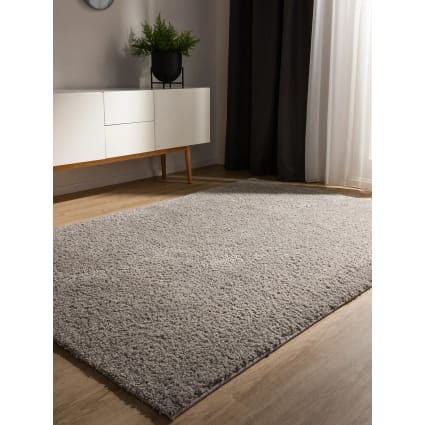 Hochflorteppich hellgrau 300x400 Soho