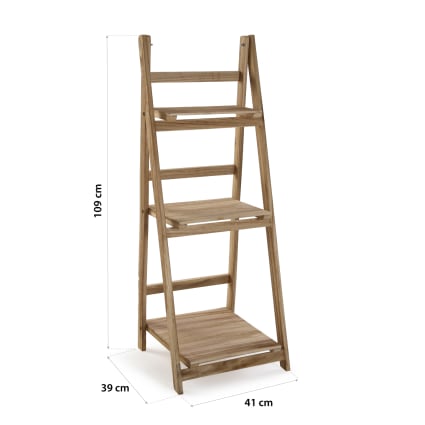 Wood Wedge Organiseur De Salle De Bain à 3 Niveaux, 100% Bois De Frêne, Support Fabriqué à La Main Pour Salle De Bain, Salon, Cuisine, étagère En Bois