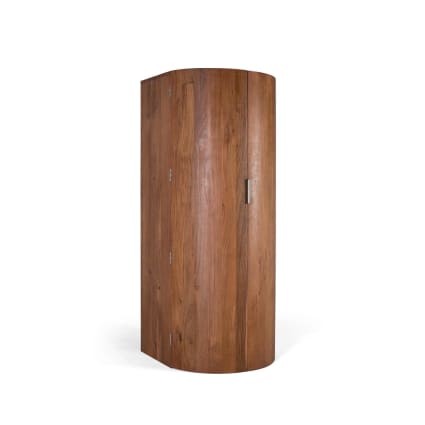Meuble bar à 2 portes en bois d'acacia massif