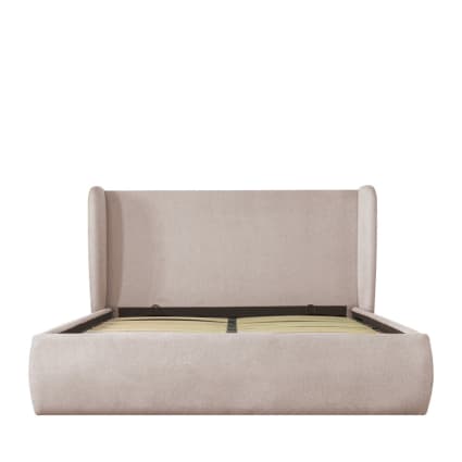 Lit coffre en Tissu 160x200 cm - Écru Cali | Maisons du Monde