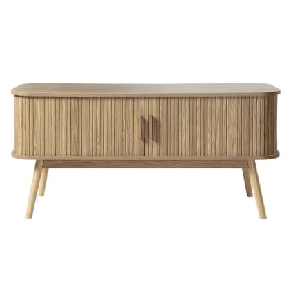 Meuble TV 2 portes coulissantes L119 cm - Effet Bois clair Ernest | Maisons du Monde