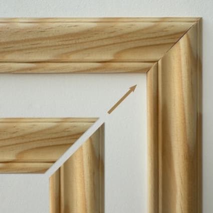 Kit de moldura de pared Apolline A en pino macizo de las Landas ...