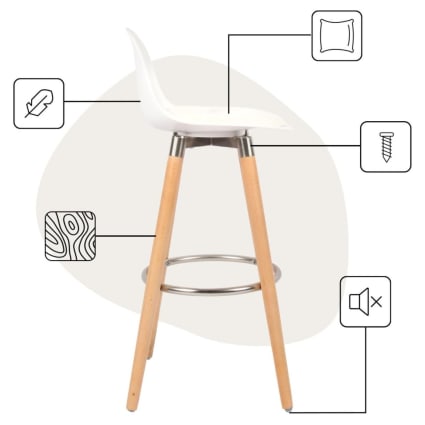 ZZINOKE Set di 4 Sgabello Bar Pieghevole, Nessun Montaggio Richiesto,Sgabello Pieghevole Portatile per Cucina,Bistrot,Negozio,Eventi all'Aperto, Altezza seduta 61 cm (Argento e Nero