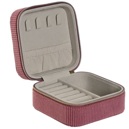 Boîte à Bijoux Vintage Hipiwe – Métal Ovale, Motif Rose Gravé, Intérieur Velours Rouge (beige/bleu/rouge)