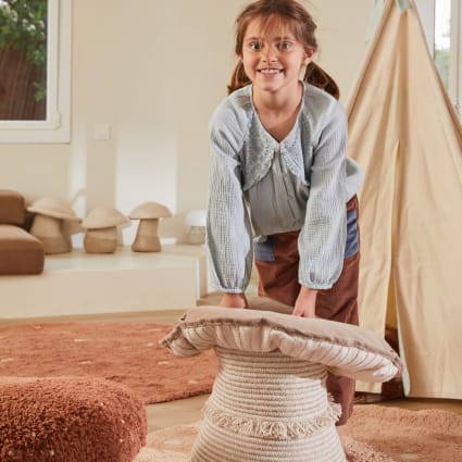 Panier à Linge Pliable En Forme De Champignon Avec Poignées - Panier à Linge Sale Pliable Facile