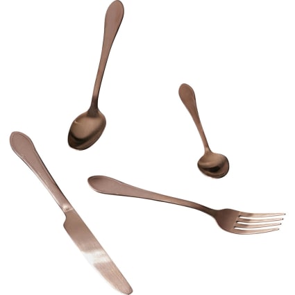 Beckmann & Rommerskirchen Set di posate PADINA | 16 pezzi | rame | Set di posate | posate