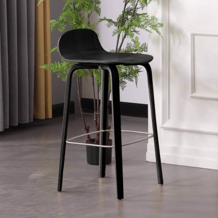 Silla alta en contrachapado de roble natural negro-Andi cropped-1