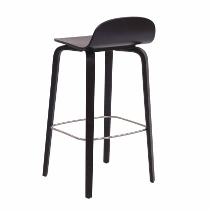 Silla alta en contrachapado de roble natural negro-Andi cropped-3