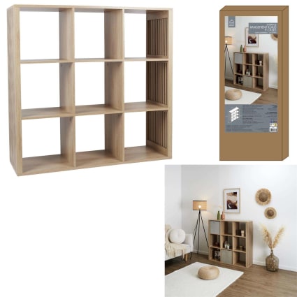 HOMCOM Meuble De Rangement à 3 étages 9 Cubes En Panneaux De Particules
