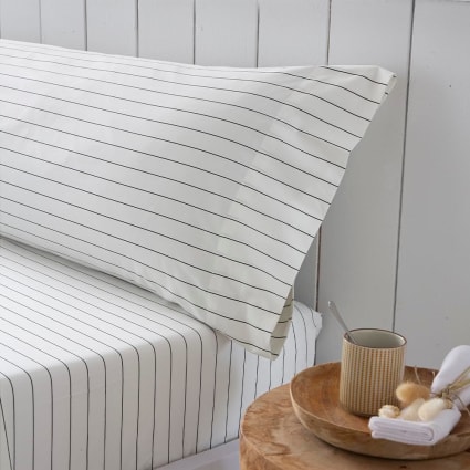 Juego de sábanas percal algodón 200 hilos beige 160x270 cama 90