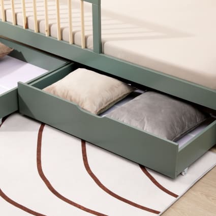 2er Set Schubladen grn Aufbewahrung unter Bett 190x90cm Holz | Maisons du  Monde