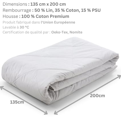 Piumino in lino 135x200 cm Woodek luxury bedding Maisons du Monde