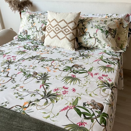 Juego De S banas Algod n 100 4 Piezas Selva Tropical Cama 150 Cm juego-de-s-banas-algod-n-100-4-piezas-selva-tropical-cama-150-cm