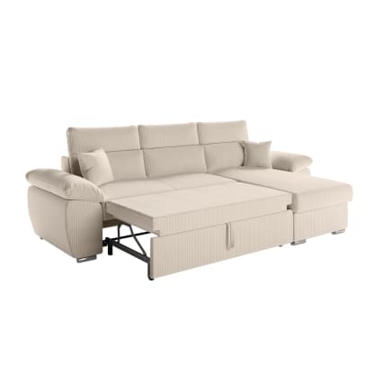 KOMHTOM Canapé-lit Avec Liseuse Et Chargement USB-C - Velours Gris - Lit Adulte - Rue Du Commerce