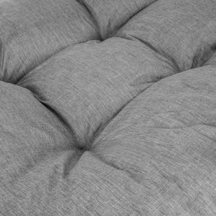 Asiento de cojín para palets de Polyester 120x80x15 cm gris