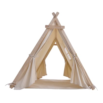 Tente De Jeu Pour Enfants Avec Tapis - Maison D'intérieur/extérieur - Pour 3-6 Ans - Montage Facile - Beige - 7