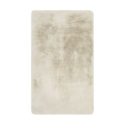 Weiche, getuftete beige Badematte 70x120 Emil