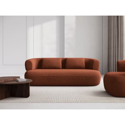 Divano posti in bouclé mattone Jenny Maisons du Monde