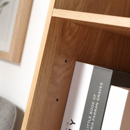 URBNLIVING Oslo - Estantería Ancha De Madera De 3 Niveles