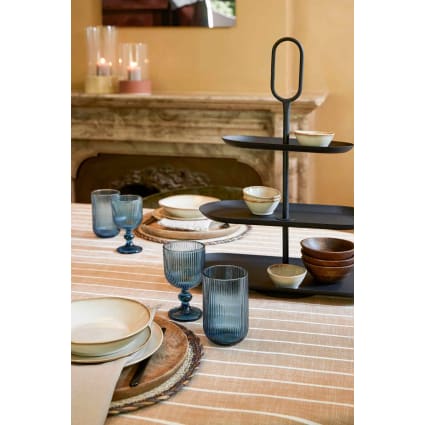 Présentoir De Table Rond En Métal Noir - Diamètre 23 Cm, Hauteur 7 Cm - Avec Pied - Pour Servir Desserts, Fruits, Décorations - Style Moderne Et épuré