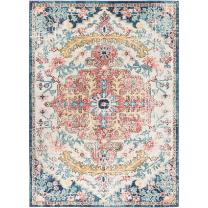 MAST DOO Tapis de salon, lavable, 120 x 160 cm, style bohème, à poils courts, style vintage, oriental, doux, antidérapant, pour chambre à coucher, salle à manger, cuisine