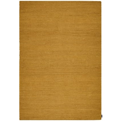 Dünner handgefertigter Wohnzimmerteppich aus Jute Gold 130x190 cm Forest