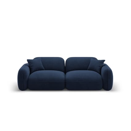 Divano modulare posti in velluto blu scuro Lucien Maisons du Monde