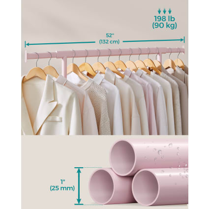 Lot De 10 Cintres En Plastique Avec Perles – Rose – 40,6 Cm – Anti-déformation Pour Robes Et Manteaux