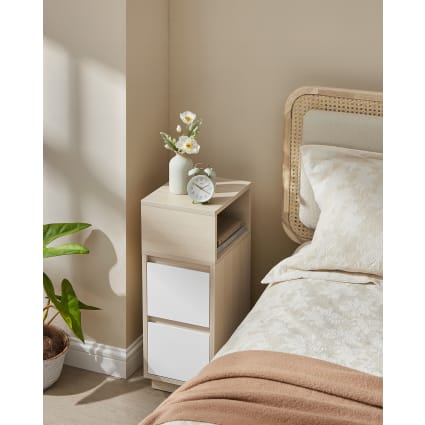 Lot de 2 Table de chevet,Tables d'appoint,Table de nuit Bois Blanc CFW15181