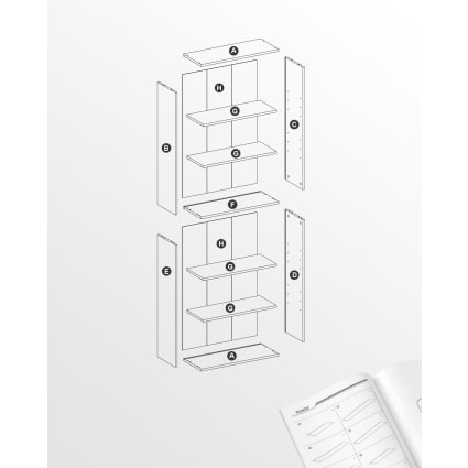HEXCELEN Étagère En Forme D'arbre, Bibliothèque à 6 Niveaux Et 18
