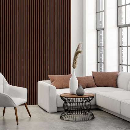 Carta da parati listelli rovere scuro 260x270cm Maisons du Monde