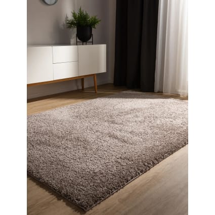 Hochflorteppich taupe 300x400 Soho
