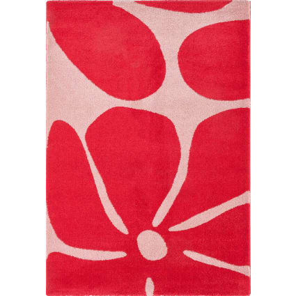 Tapis vintage style année 70 à motif damier rouge 120x160 Groovy | Maisons du Monde
